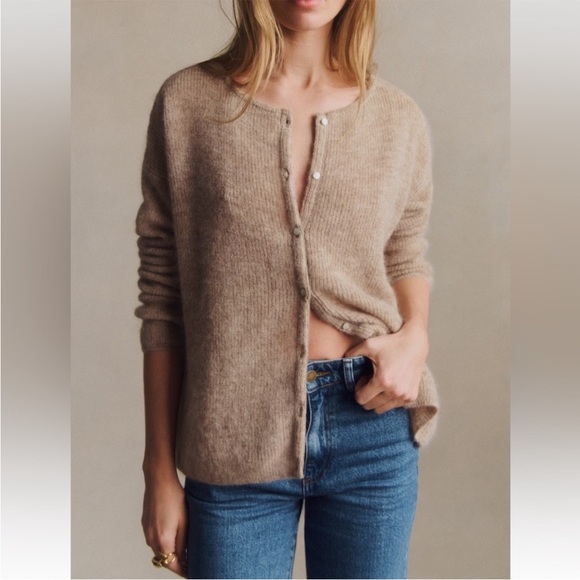 Sezane Gaspard Cardigan - Light Beige - Picture 10 of 11